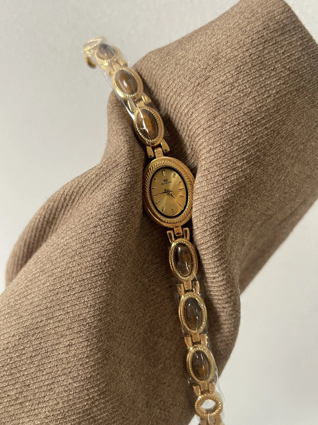 Natural Jade Bracelet Watch Gift Women,Ladies Watches Luxury High Quality Gold Quartz Watches, Elegant Women's Wristwatches