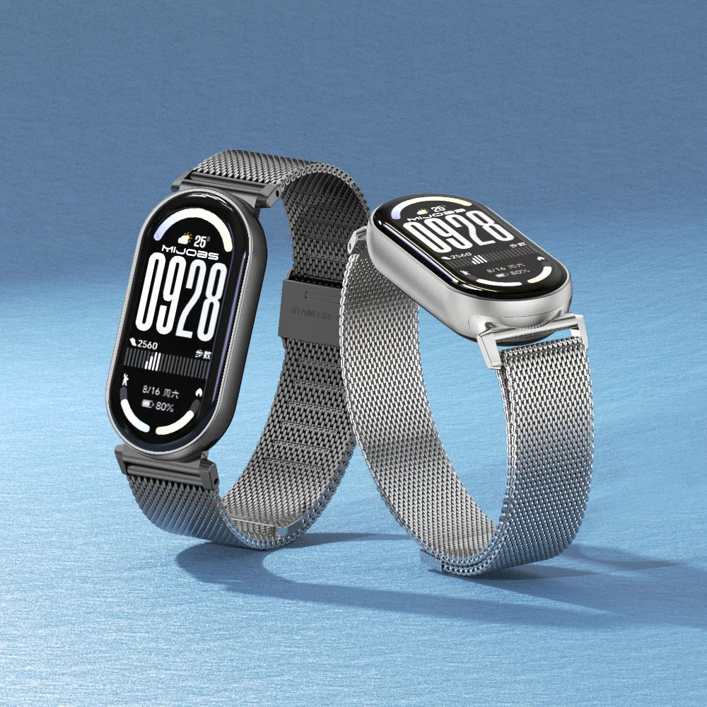 Strap for Mi Band 10 9 8 Wristband For Mi Band 9 Bracelet for Mi Band 10 Stainless Steel Watch Band for Mi Band 8 Metal Straps