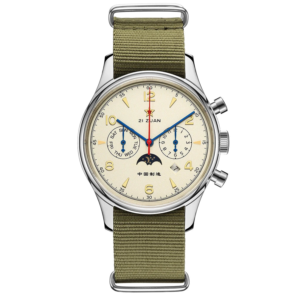 SEAKOSS 40mm 1963 Men's Watch  Automatic Mechanical wrist watch seagull ST1654 Movement Calendar Week Display Air Force watches