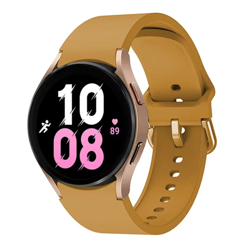 20mm Silicone Strap for Samsung Galaxy Watch 7 6 5 40mm 44mm 5 Pro 45mm Bracelet for Watch 4 6 Classic 46mm 42mm 43mm 47mm Band