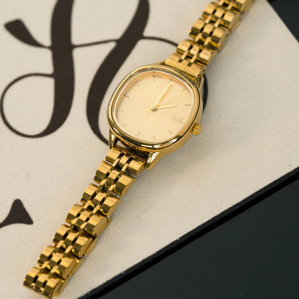New Fashion Watch for Women Simple Japanese Quartz Wristwatches Ladies Small Gold Watch Elegant Stainless Steel Silver Clock