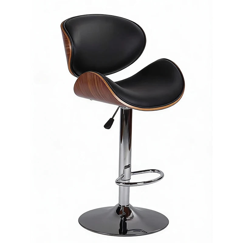 Italian Minimalist Designer-Style Restaurant Bar Chair, Leisure Front Desk Bar Island Chair, Adjustable Height High Stool
