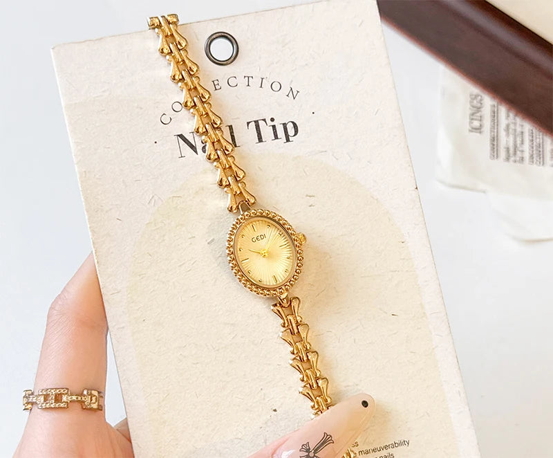 GEDI Ladies Watches Luxury Vintage Women Quartz Watch Waterproof Elegant Niche Wristwatches Fashion Watches Gifts