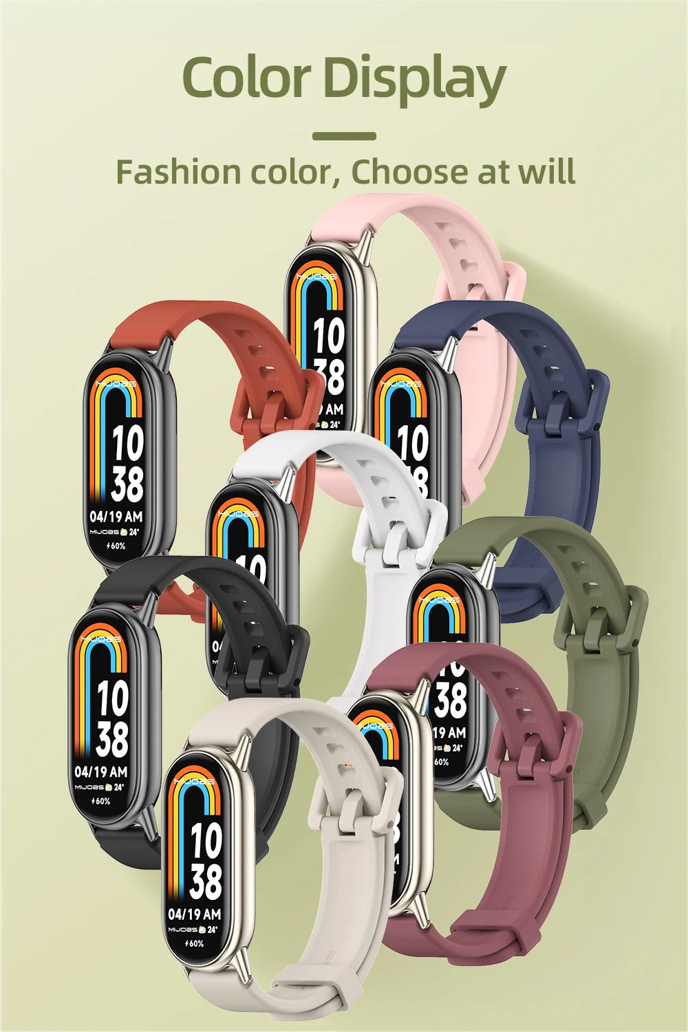 Strap for Mi Band 10 9 8 7 6 5 Watch Band for Mi Band 10 Silicone Wristband for Mi Band 9 Bracelet For Mi Band 8 Strap