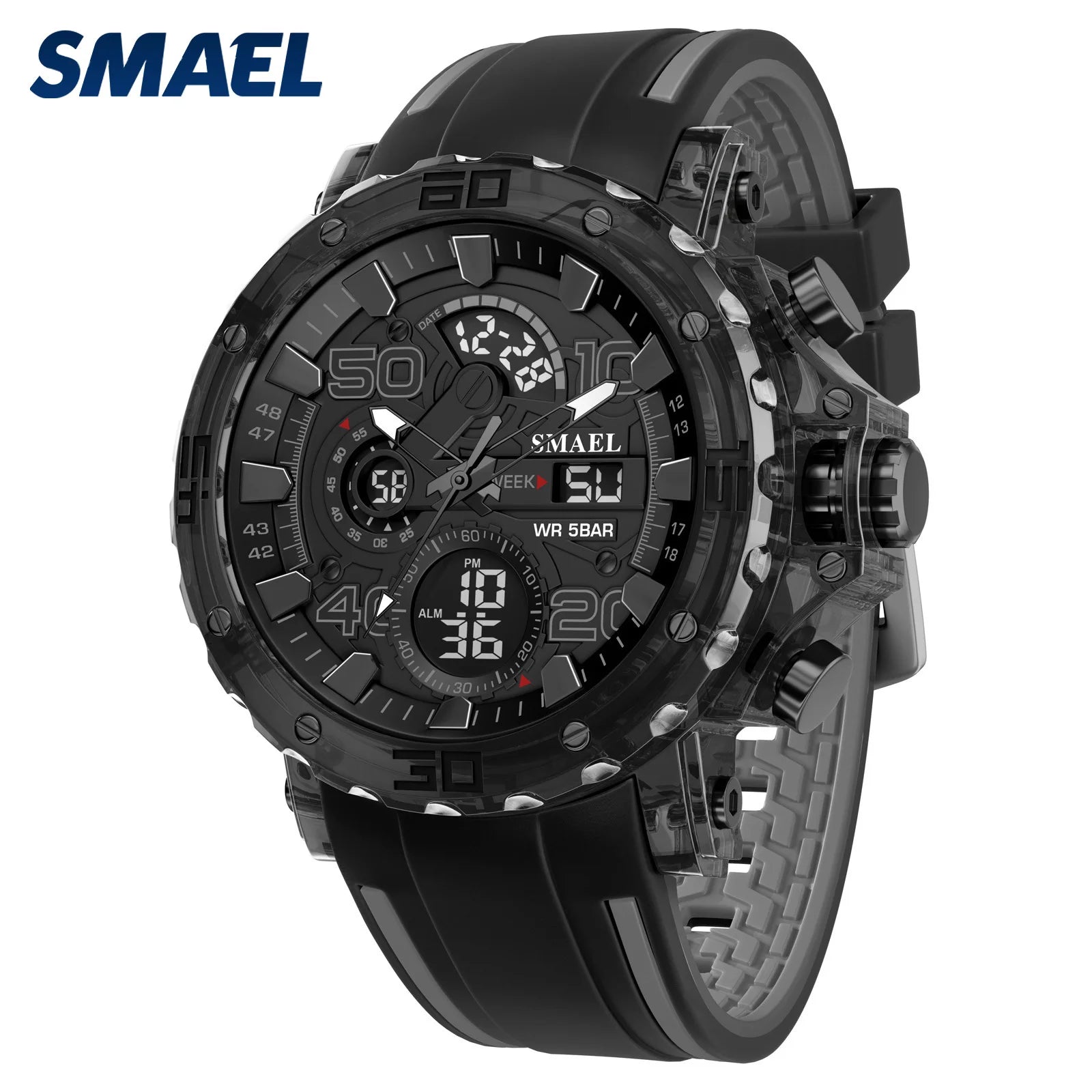 Military Watches Men Watch 2025 New 50M Waterproof Wristwatch Stopwatch Alarm LED Light Digital Watches 8136 Men's Sports Watch