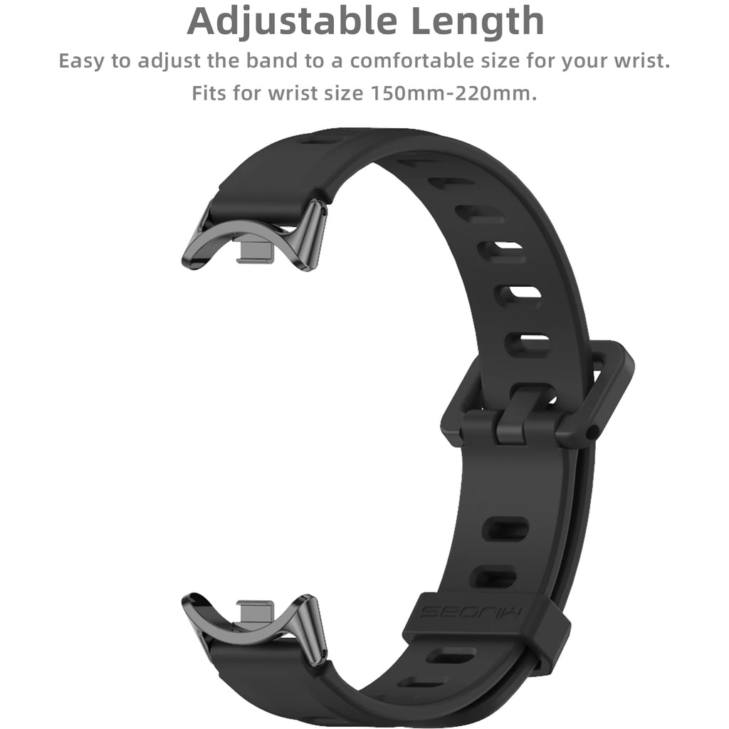Strap for Mi Band 10 9 8 7 6 5 Watch Band for Mi Band 10 Silicone Wristband for Mi Band 9 Bracelet For Mi Band 8 Strap