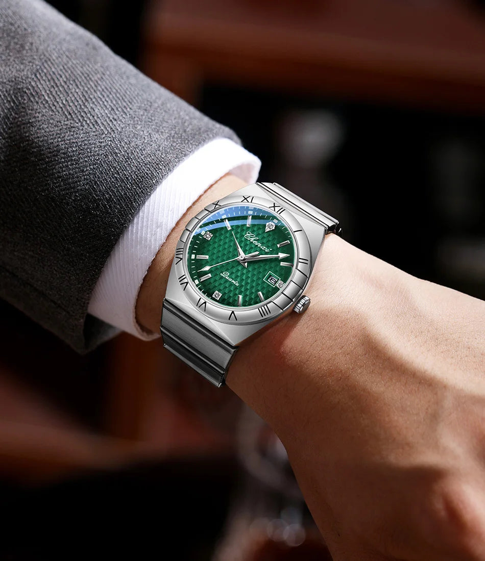 Top Brand Luxury Watches For Men Fashion Luminous Calendar Men's Watch CHENXI Waterproof Stainless Steel Quartz Wristwatch New
