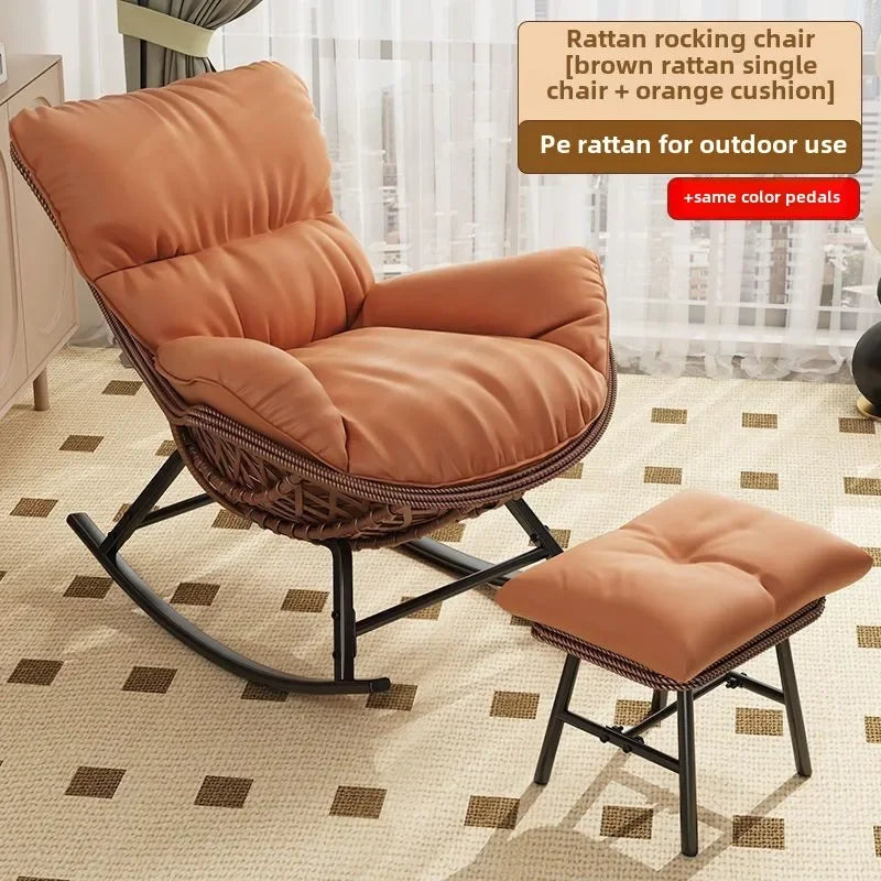Swinging Lounge Chair,home Balcony,lounge Chair, Anti Vine Woven Lobster Chair, Single Living Room, Adult Outdoor,rocking Chairs