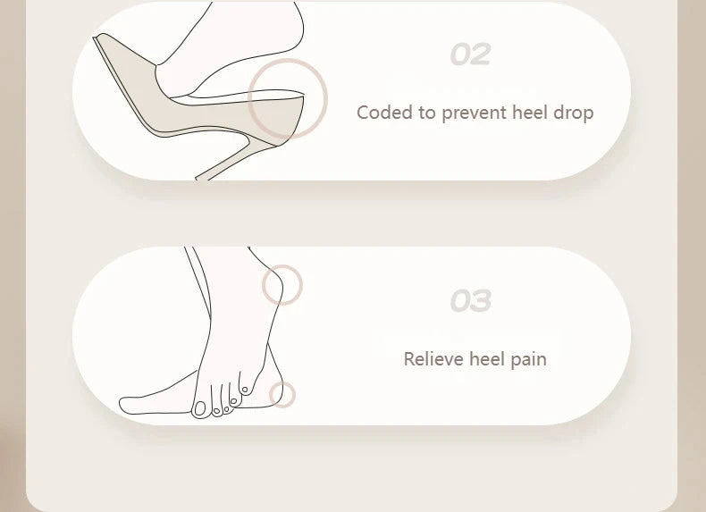 NewT-Shape Foam Heel Stickers Heel Protectors High Heel Insoles Flat Heel Insoles Shoe Adjusters Women's Half Insoles 2pcs/4pcs