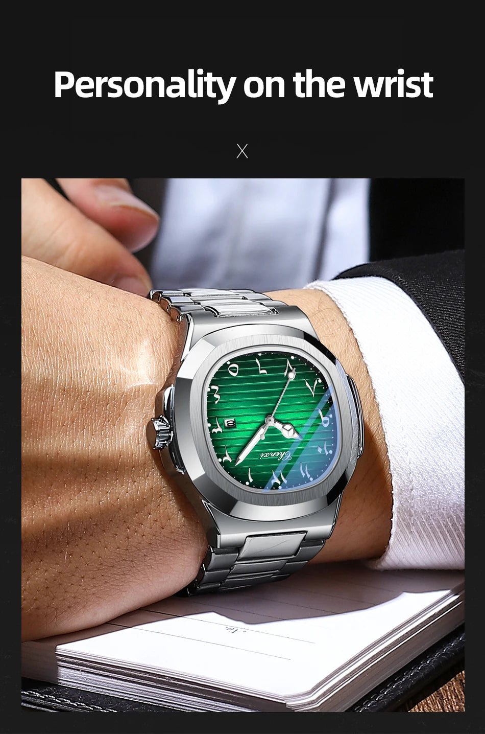 Eastern Arabic Numerals Dial Man Watch Fashion Original Date Quartz Watches For Men Classic Business Waterproof Men's Wristwatch