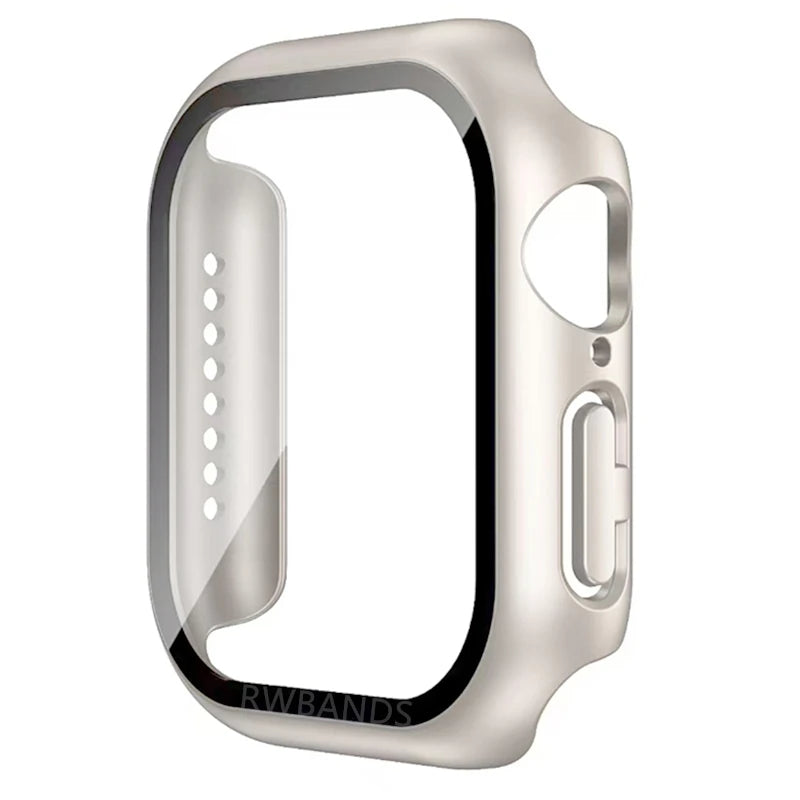 Glass+Cover For Apple Watch 46mm 44mm 40mm 49mm 41mm 45mm 42mm Accessorie Screen Protector iwatch series Ultra 11 10 9 SE 8 7 6