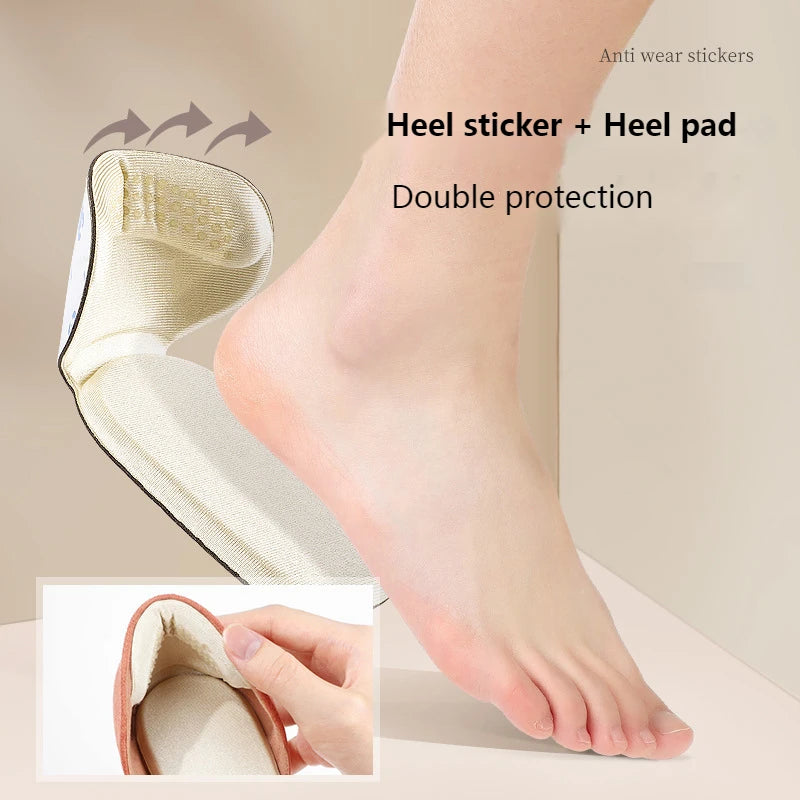 NewT-Shape Foam Heel Stickers Heel Protectors High Heel Insoles Flat Heel Insoles Shoe Adjusters Women's Half Insoles 2pcs/4pcs