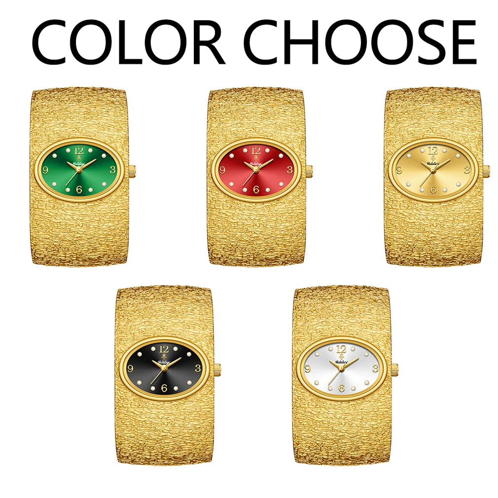 YaLaLuSi Luxury Women's Bracelets, Watches, Vintage Waterproof Gold Watches, Gifts watch for ladies reloj mujer