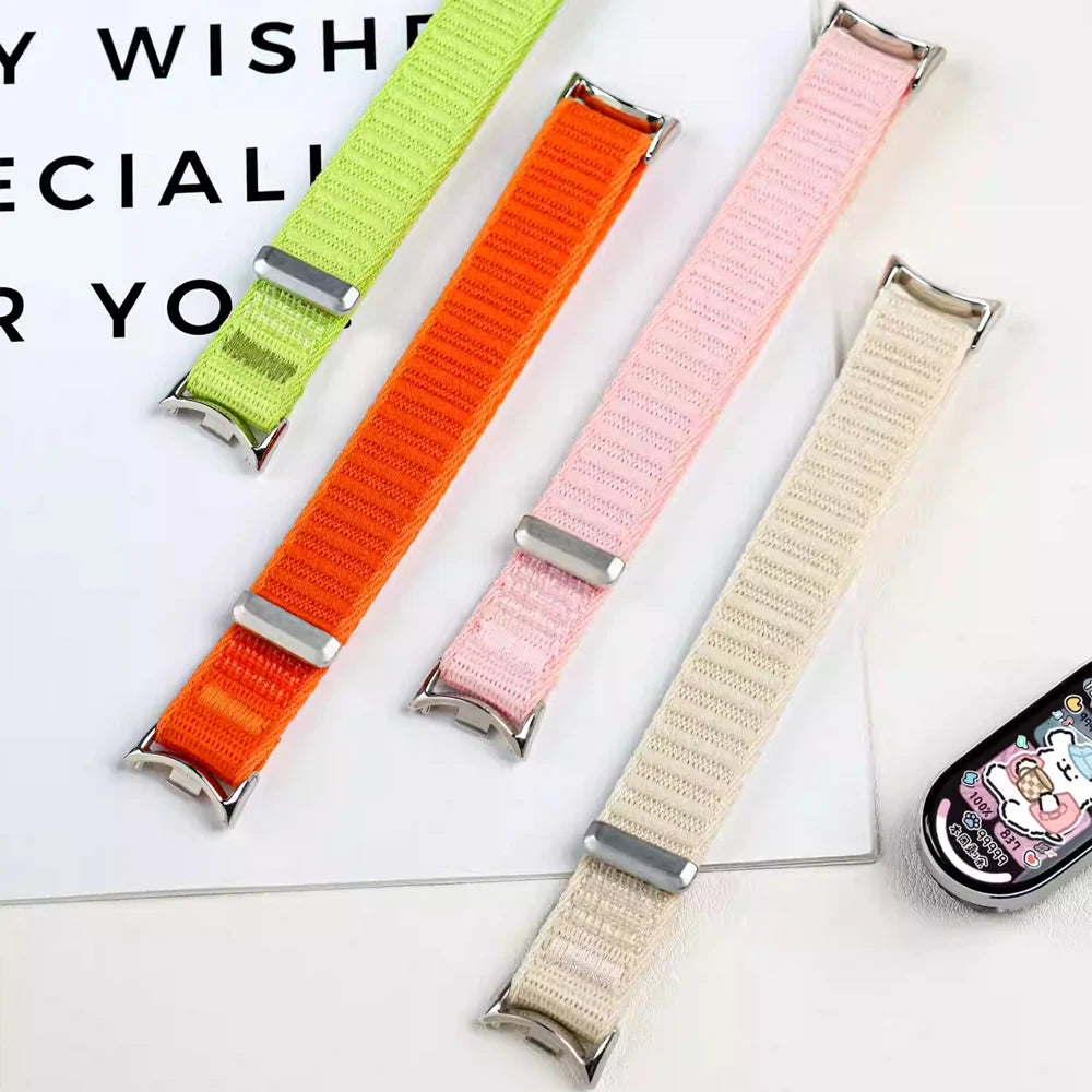 Sport Nylon Strap for Xiaomi Mi Band 10 Original Breathable Wristband for Xiaomi Mi Band 10 9 8 Smart Watch Replaceable Bracelet