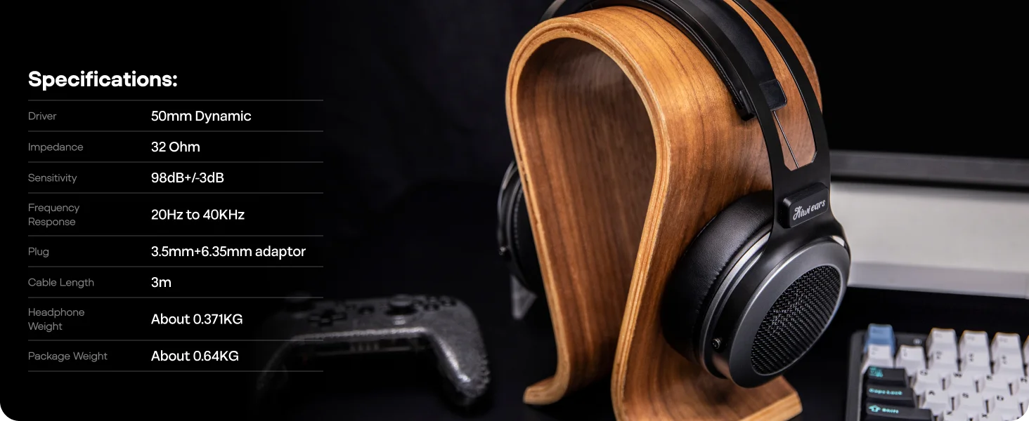 Linsoul Kiwi Ears Altruva Hi-Fi 50mm Dynamic Driver Headphones Open-Back Design Headphones with Premium Design