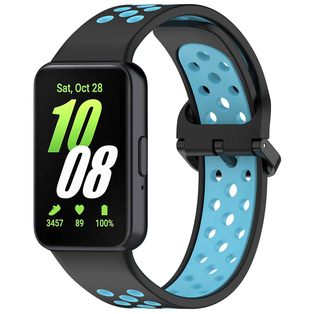 Silicone Strap For Samsung Galaxy Fit 3 Band Bracelet Two-tone Watchband Correa For Samsung Galaxy Fit 3 Replaceable Wristband
