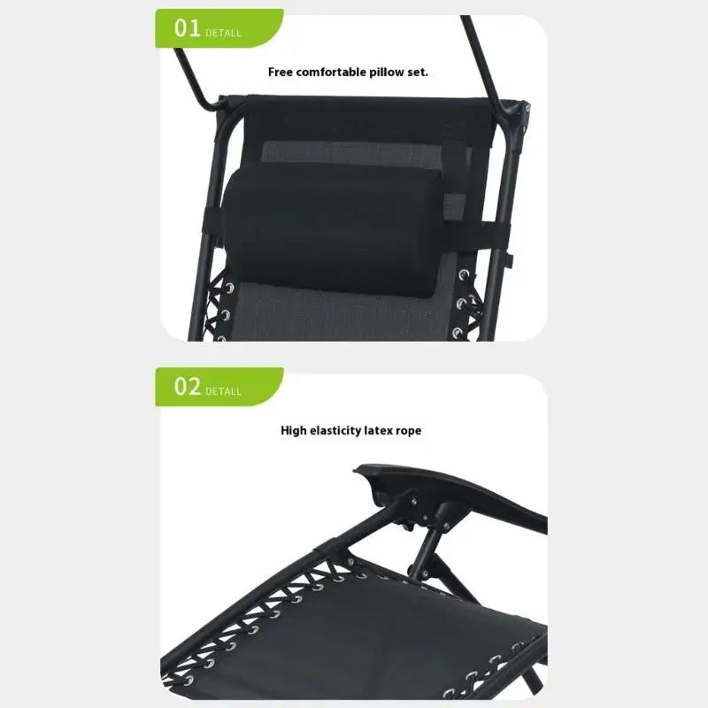 Light Weight Foldable Sunbeds Lawn Chair Lounge Chair with Canopy For Beach Picnics Backyard Lounging Adventure D2RD
