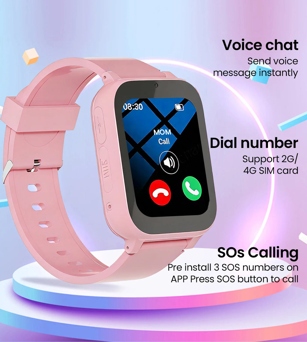 Smart Baby Watch for Children with 4G GPS Tracker Anti-Lost Body Temperature Monitor Video Call Features - Y30