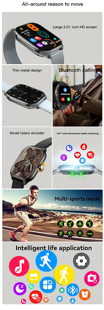 2026 New Bluetooth Call Smart Watch Electronics Smartwatch Digital Fitness Clock Sports Wrist Watches for Man Woman Android iOS