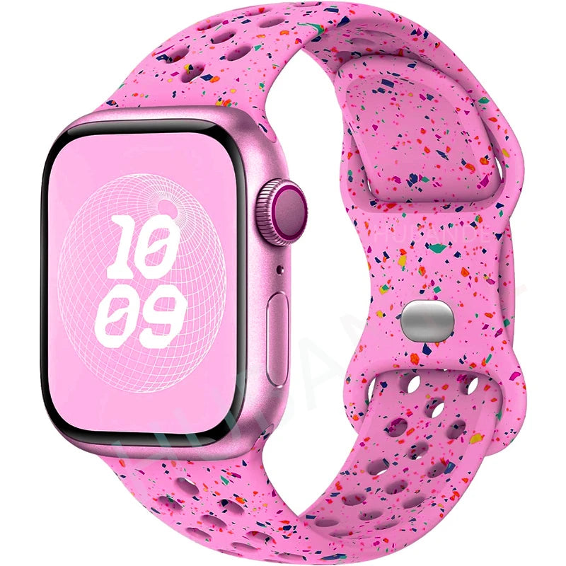 Strap For Apple Watch Band 44mm 49mm 45mm 40mm 41mm 38mm 42mm correa Breathable sports bracelet iwatch series 8 SE 7 6 5 9 Ultra
