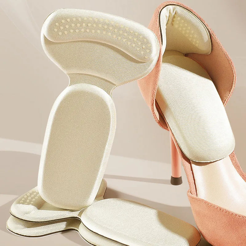 NewT-Shape Foam Heel Stickers Heel Protectors High Heel Insoles Flat Heel Insoles Shoe Adjusters Women's Half Insoles 2pcs/4pcs