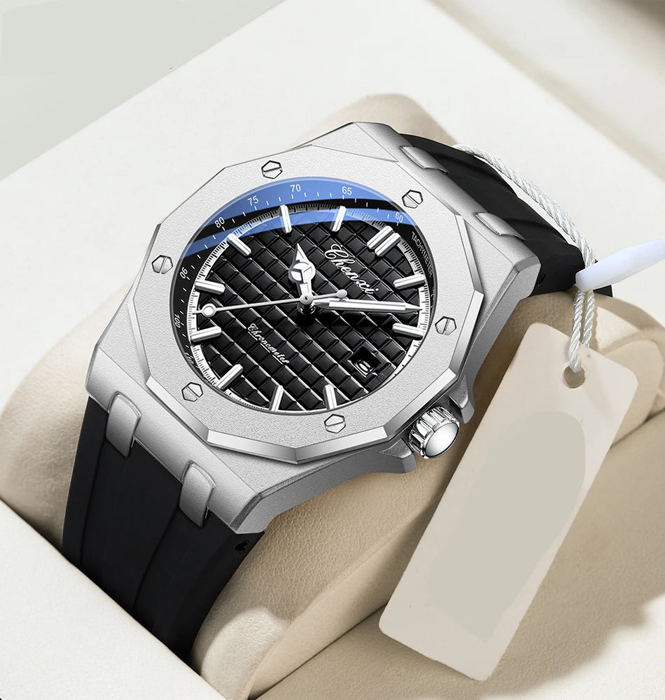 Mens Watches Top Brand Luxury Quartz Calendar Casual Watch Fashion Silicone Waterproof Luminous Wristwatch For Man