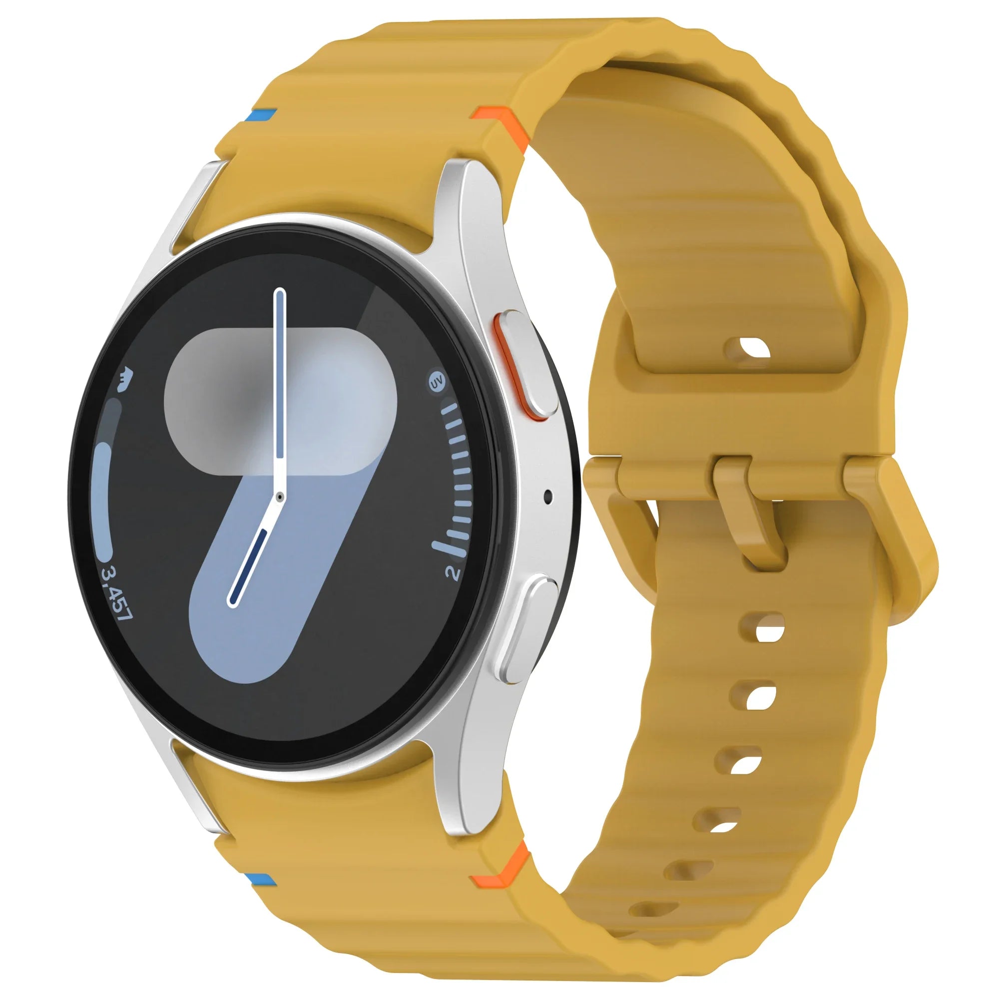 Official Silicone Strap for Samsung Galaxy Watch 7/FE/6/5/4 44mm 40mm 5 Pro Wave Bracelet for Watch 6 4 Classic 46mm 42mm Band