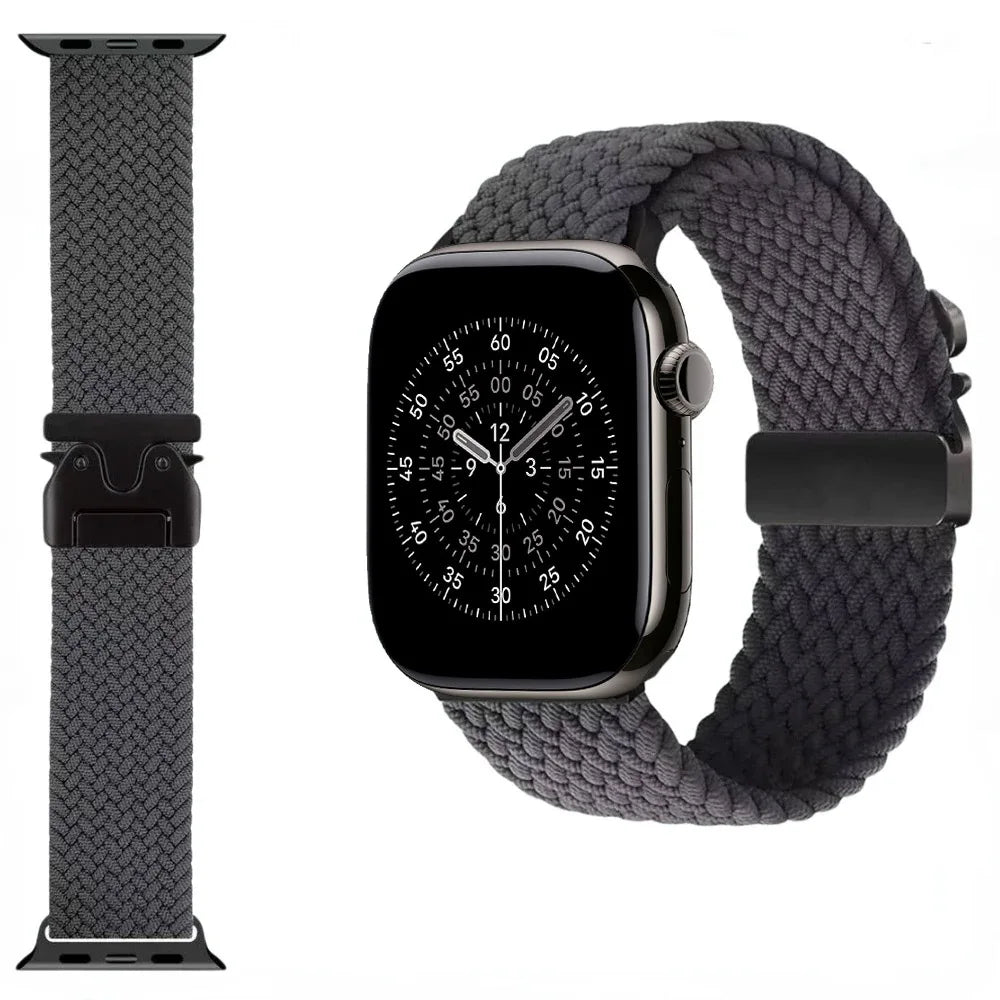 nylon Braided Strap For Apple Watch Band Ultra 3/2/1 49mm parachute Buckle 11 10 46mm 42mm 9 8 7 45/41mm iWatch 6 5 SE3 44/40mm