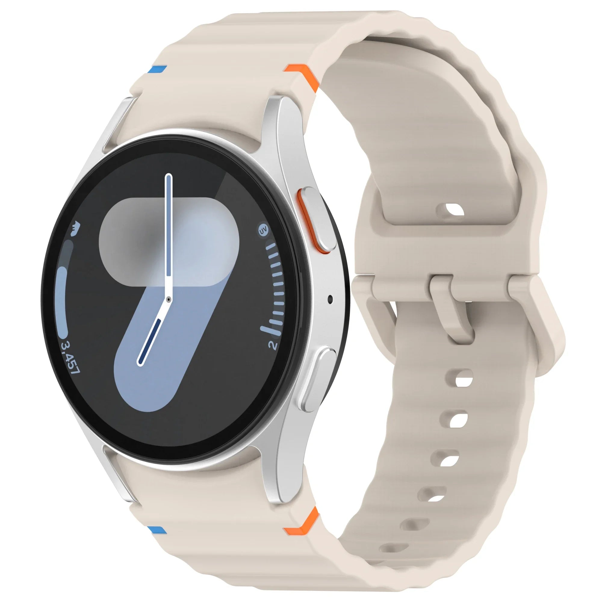 Official Silicone Strap for Samsung Galaxy Watch 7/FE/6/5/4 44mm 40mm 5 Pro Wave Bracelet for Watch 6 4 Classic 46mm 42mm Band