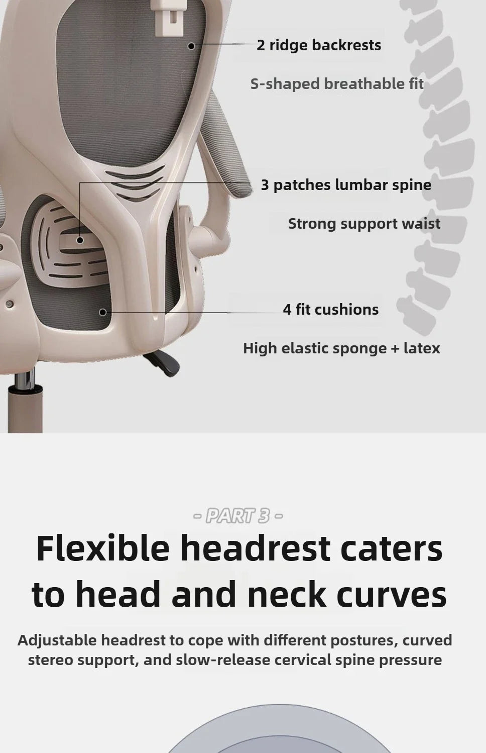 Home Rotating Adjustable Ergonomic Comfortable Sedentary Gaming Chair, Computer Chair, Breathable Office Chair for Staff