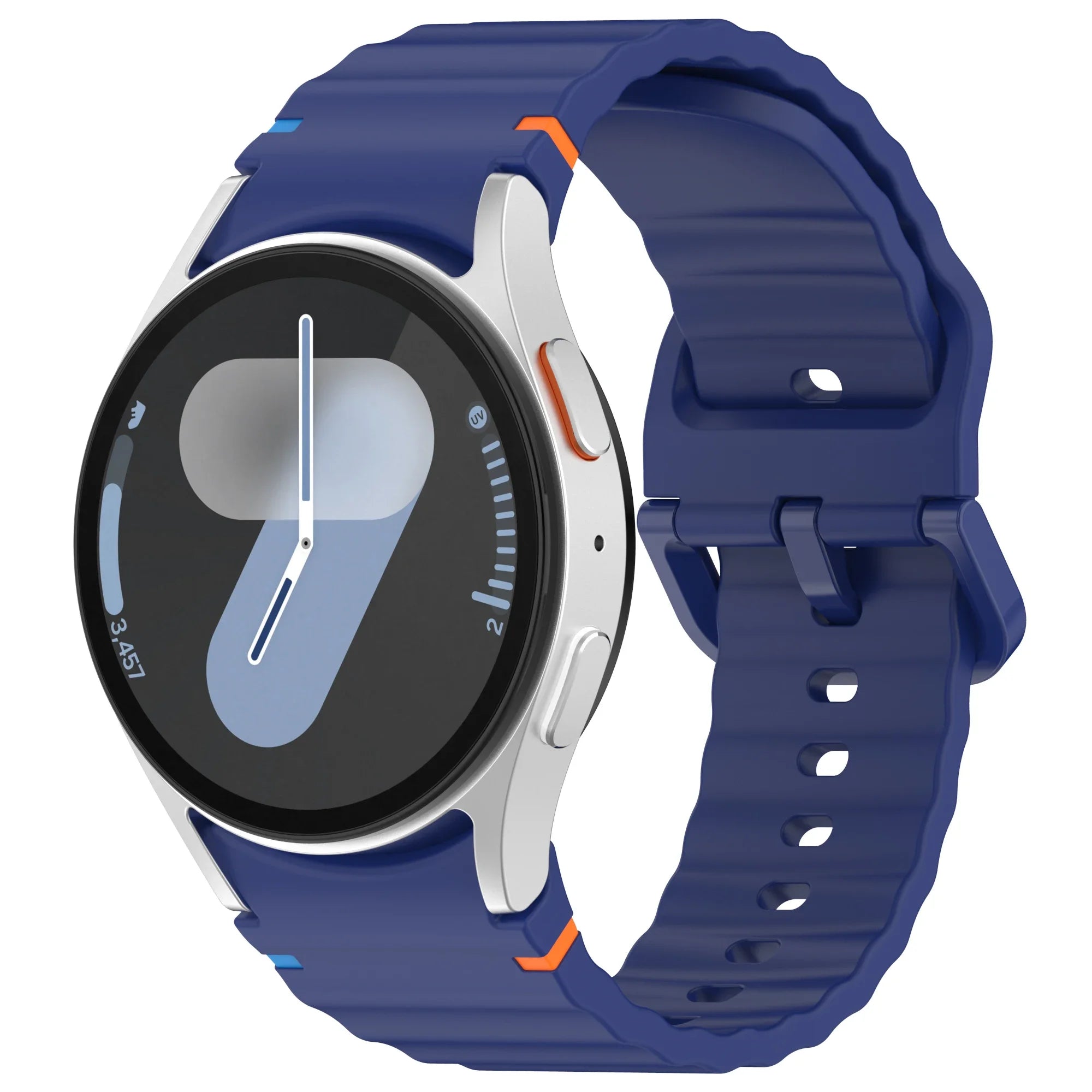Official Silicone Strap for Samsung Galaxy Watch 7/FE/6/5/4 44mm 40mm 5 Pro Wave Bracelet for Watch 6 4 Classic 46mm 42mm Band