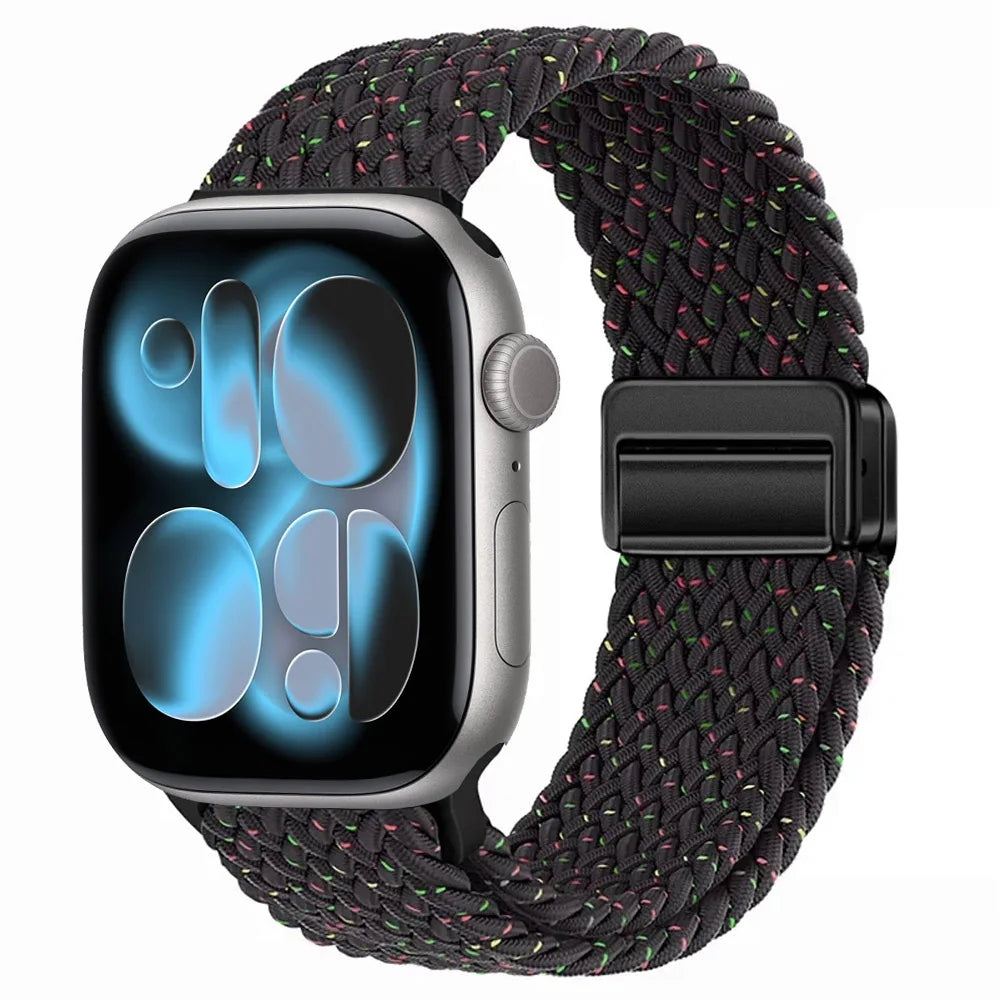 Nylon Loop Strap for Apple Watch 11 10 9 8 7 46mm 42mm 45mm 41mm Ultra 3 2 1 49mm Magnetic Braided  IWatch 6 5 4 SE3 Accessories
