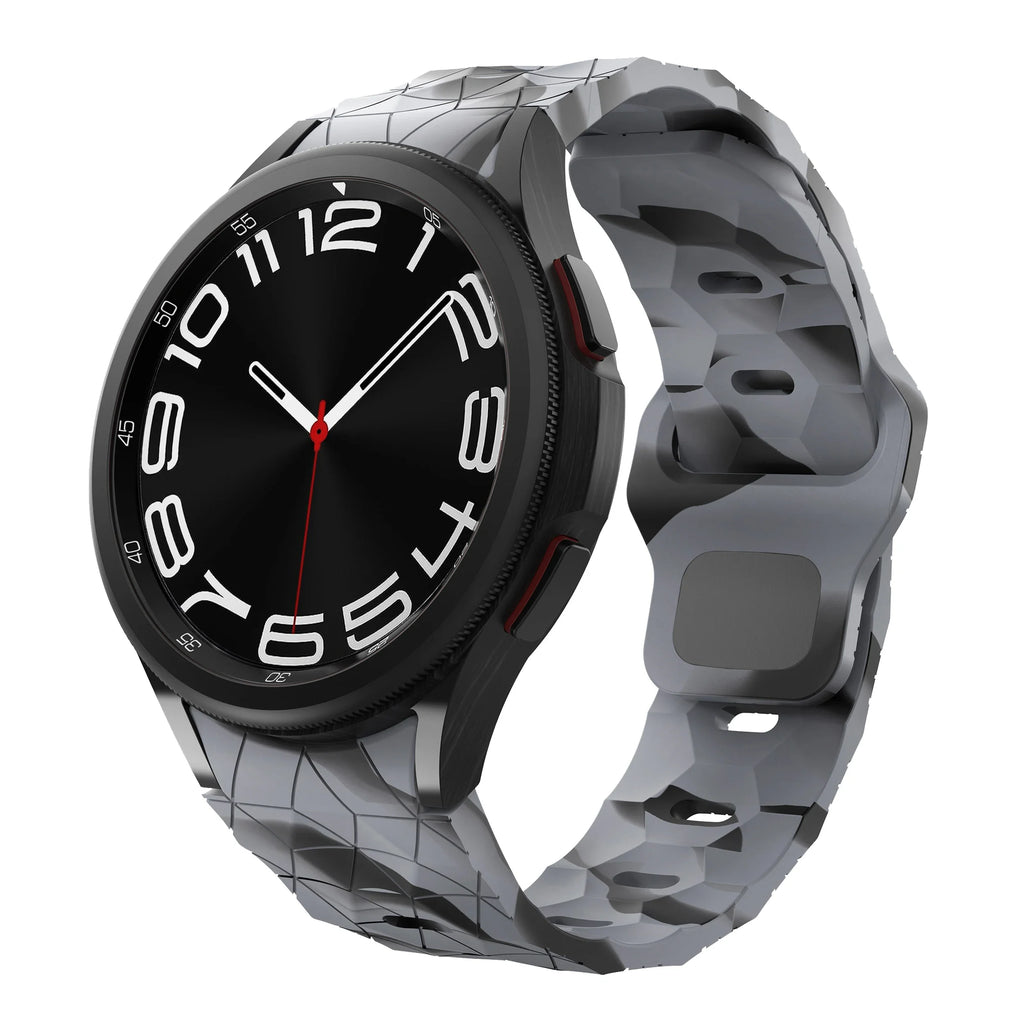 Silicone Strap for Samsung Galaxy Watch 7 6 5 4 40mm 44mm Football Pattern Bracelet Wristband for Watch 6-4 Classic 47mm 46mm