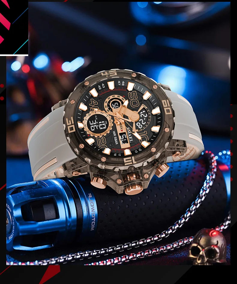 Military Watches Men Watch 2025 New 50M Waterproof Wristwatch Stopwatch Alarm LED Light Digital Watches 8136 Men's Sports Watch