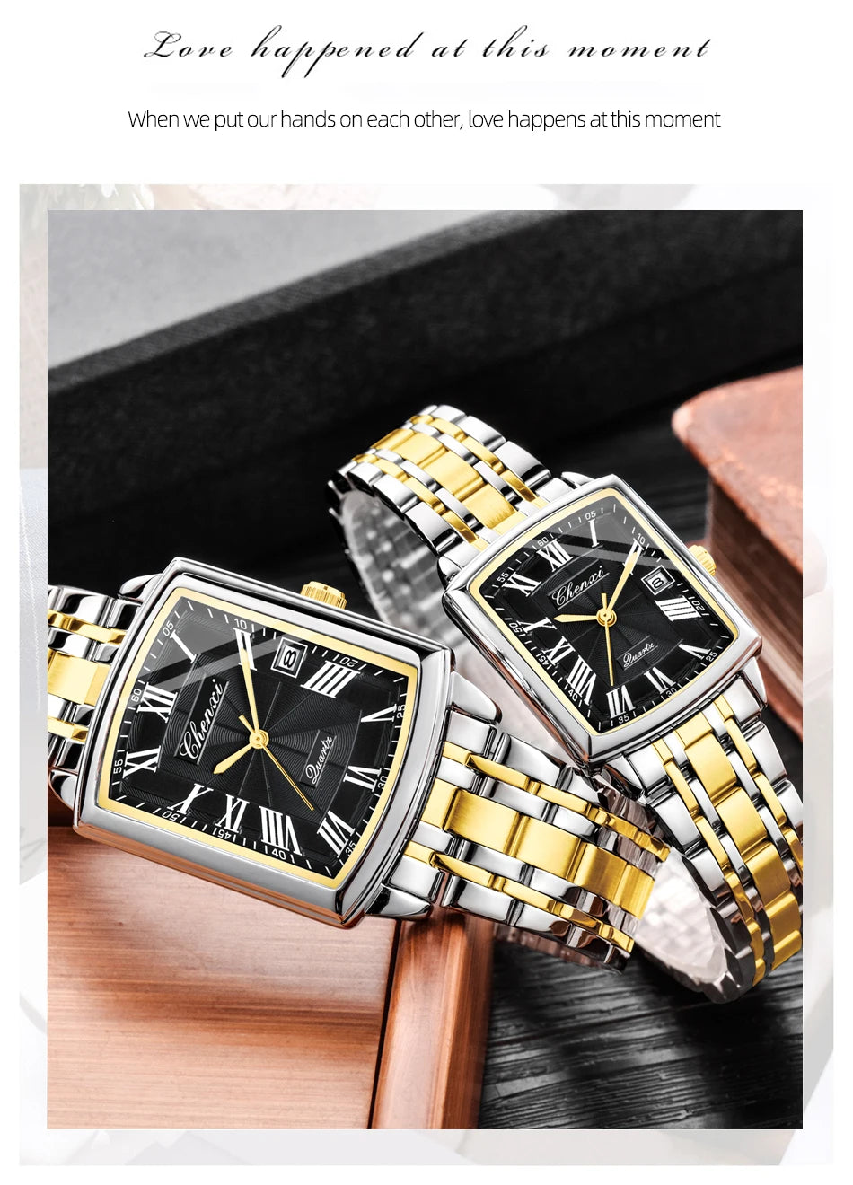 CHENXI Watches for Man Fashion Casual Calendar Quartz Watch Stainless Steel Bracelet Waterproof Men's Wristwatches Gifts