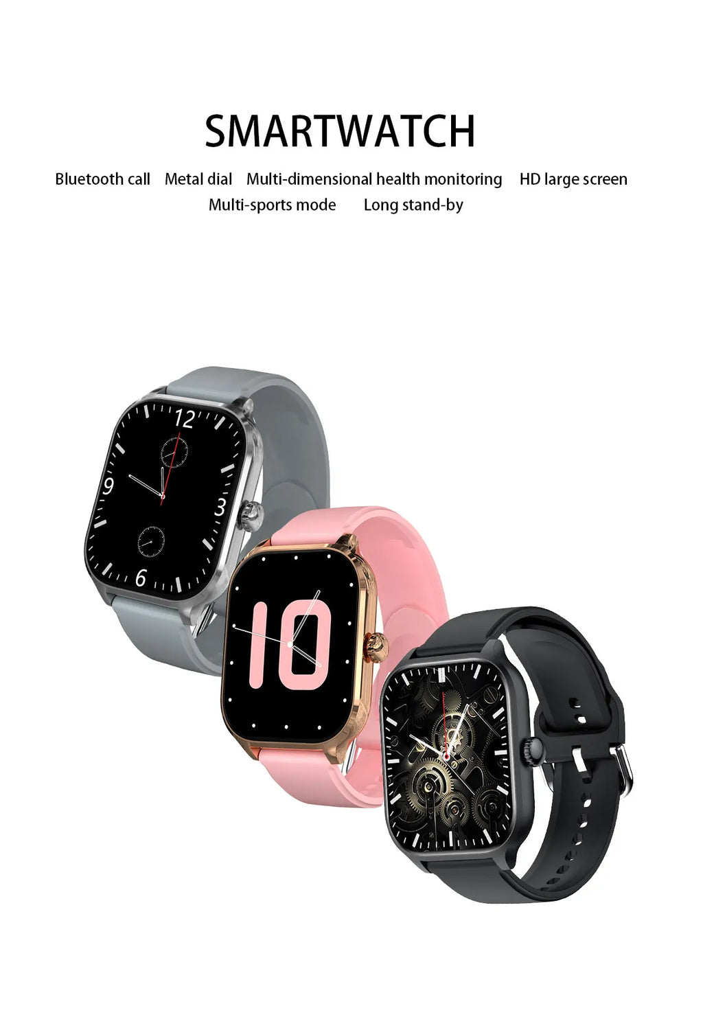 2.01'' Smartwatches Fitness Tracker Blood Pressure Monitor BT Call Sports Wrist Smart Watches for Men Women 2026 Android Phones