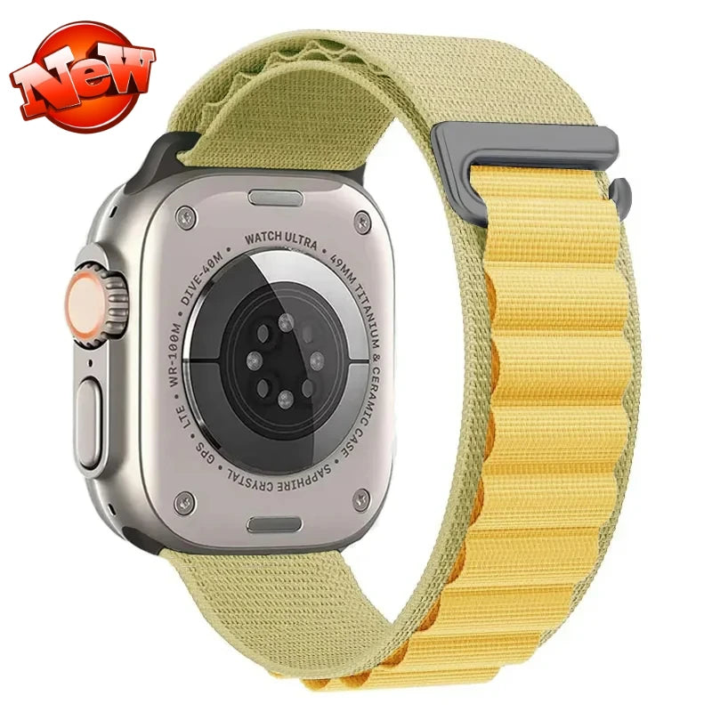 Alpine Loop Band for Apple Watch Ultra 49mm 11 10 9 8 7 46mm 42mm 45mm 41mm Nylon Wristband iWatch Series 6 5 4 SE 44 40mm Strap
