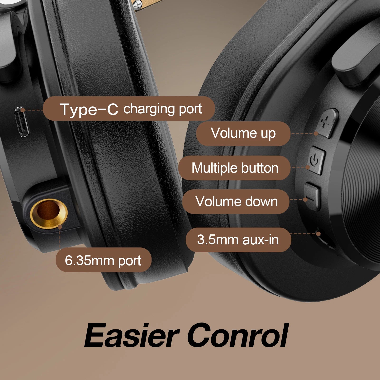 Oneodio Fusion A70 Bluetooth Headphones Hi-Res Audio Over Ear Wireless Headset 72H Professional Studio Monitor DJ HiFi Earphones