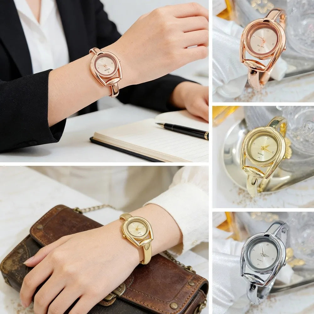 Creative Open Design Quartz Watch Elegant Gift Bracelet Watch Luxury Wristwatch