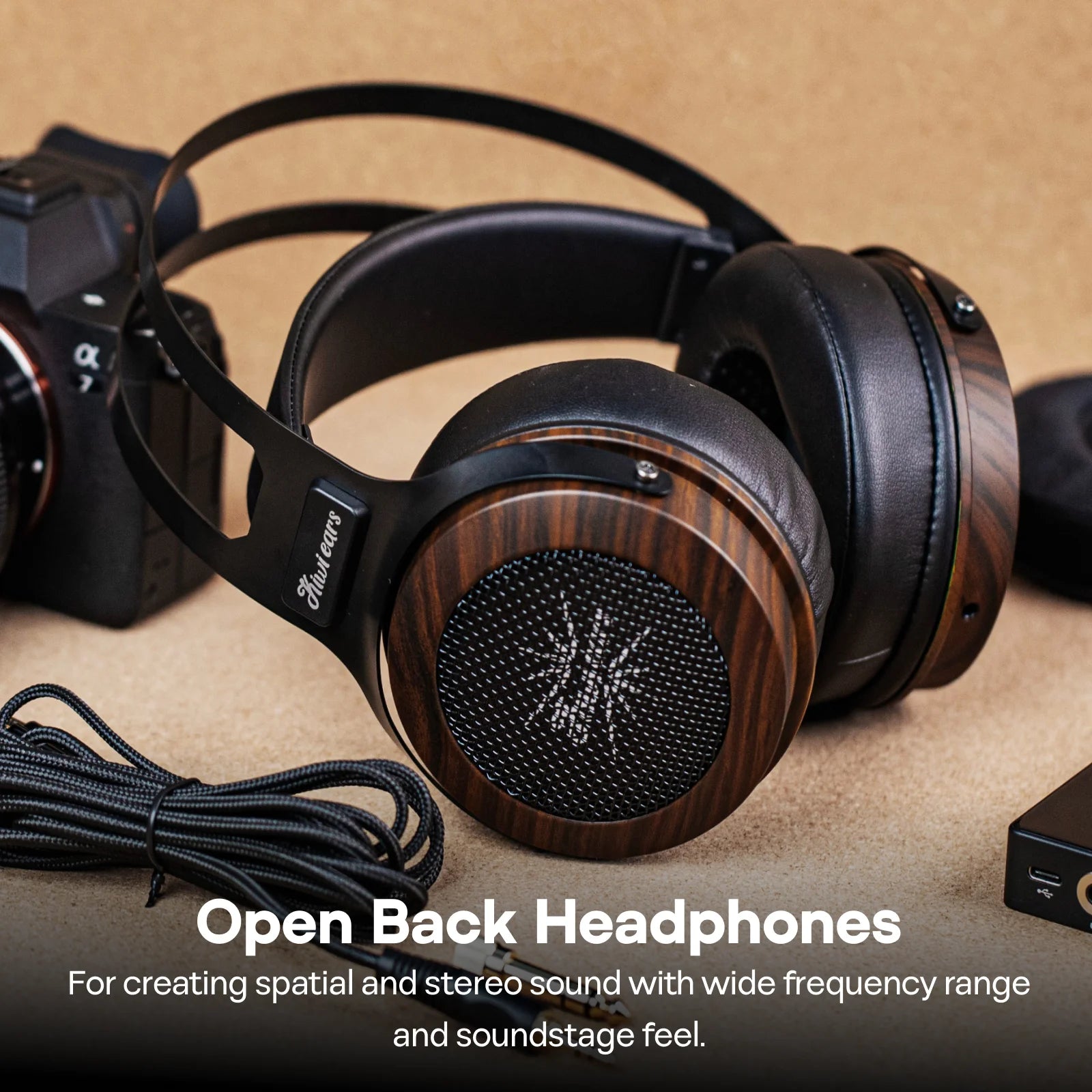 Linsoul Kiwi Ears Altruva Hi-Fi 50mm Dynamic Driver Headphones Open-Back Design Headphones with Premium Design