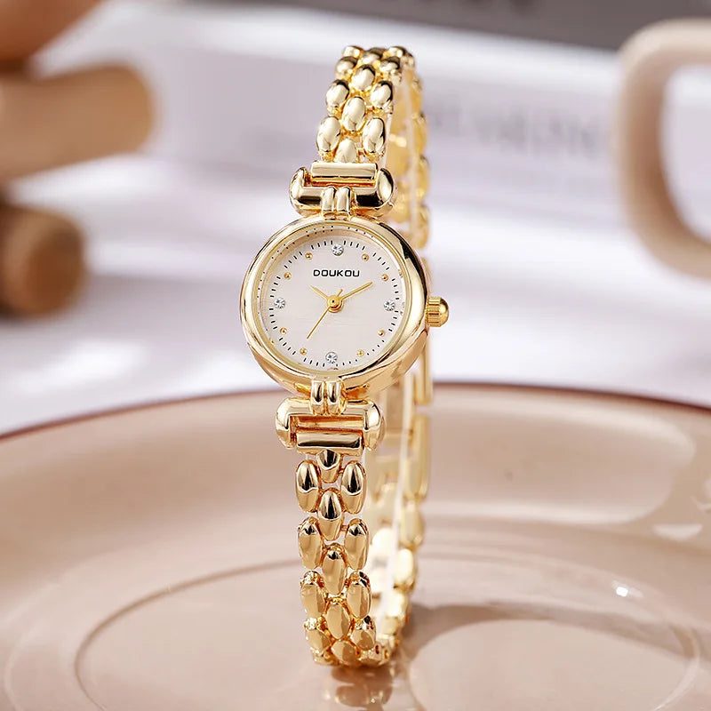 Brand Women Watch Luxury Small Dial Gold Watch Fashion Bracelet Quartz Wristwatches Dropshipping Clock Gift Relojes Para Mujer