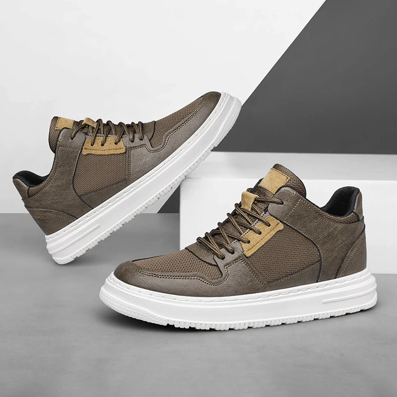 Plus Size 47 Summer Mesh Men Sneakers Elevator Shoes Chunky Increase Insole 7CM Breathable Sports Casual Height Shoes For Man