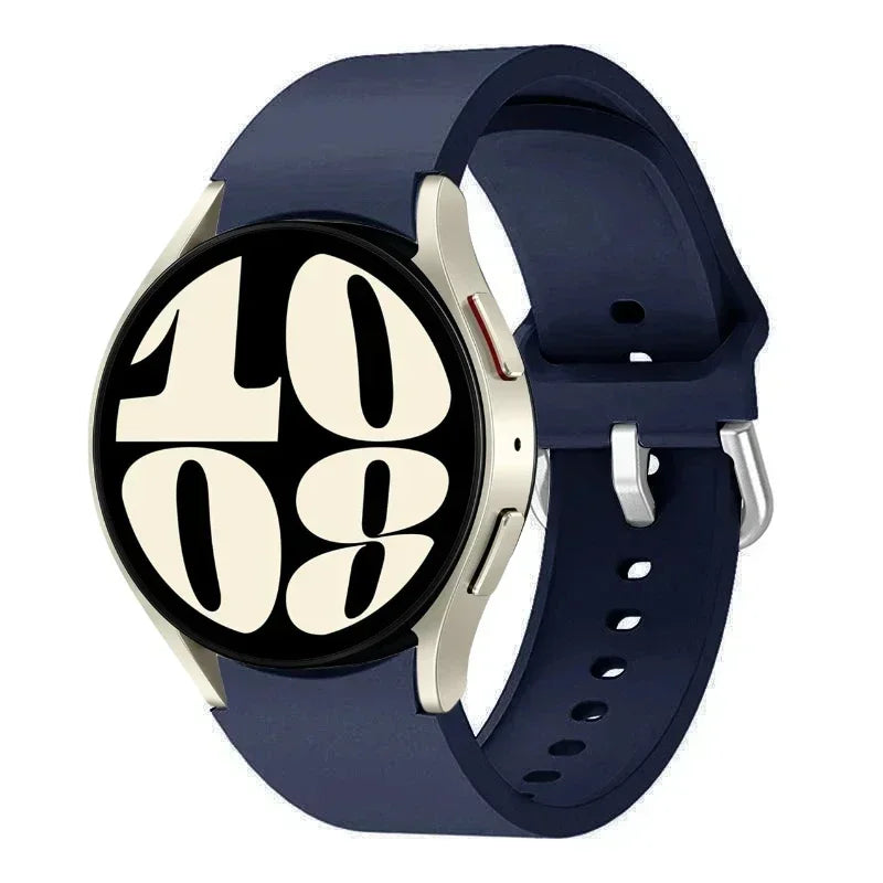 New Official Silicone Strap For Samsung Galaxy Watch 6 4 Classic 47mm 46mm 43/42mm Watchband Galaxy Watch 7 6 5 4 40mm 44mm Belt