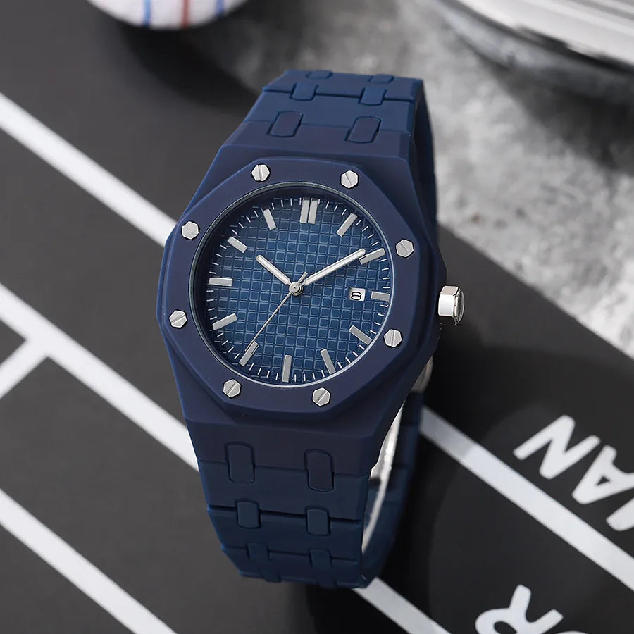 Top Brand Men Calendar Watch Luxury Business Quartz Watch Sports Plastic Watch Students Women Watches Reloj Hombre Dropshipping