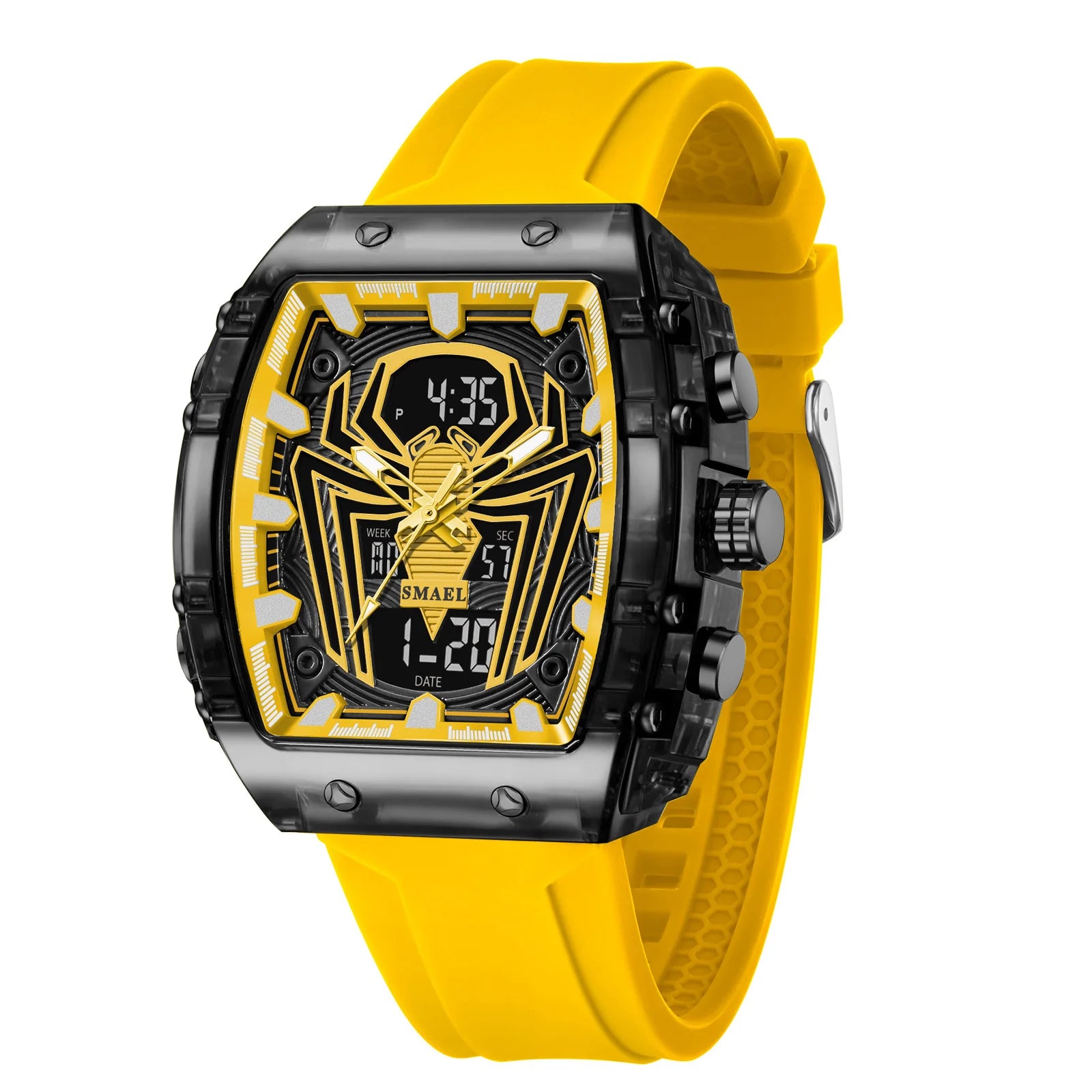 2025 Fashion Men Watches Rectangle Sport Watches Digital 8116 Dual Time Watches 50m Waterproof Electronic Men's Wrist Watches