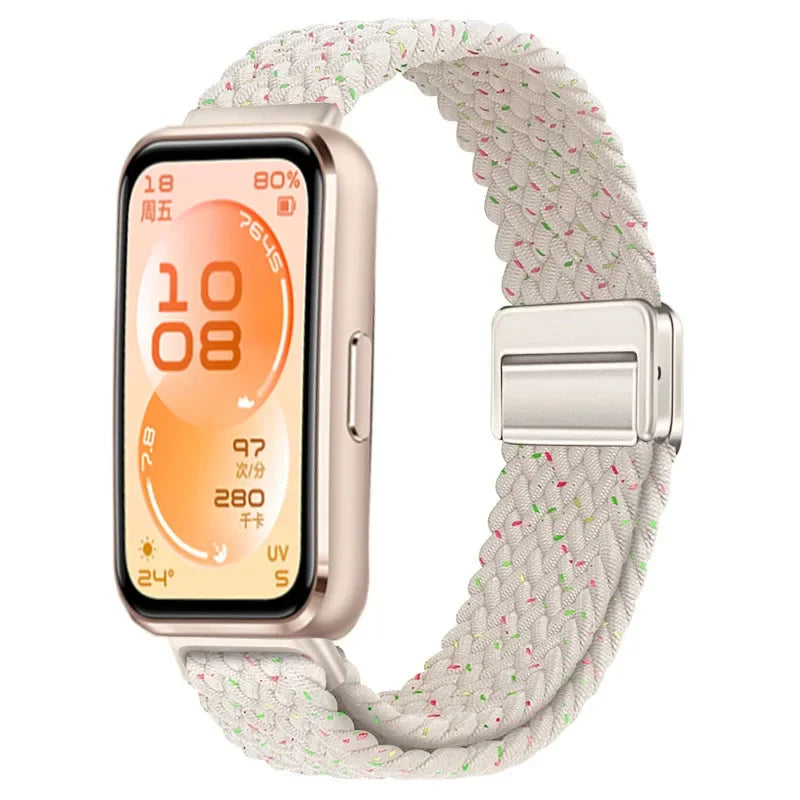 Official Nylon Loop Strap For Huawei Band 11/11 Pro Fashion Magnetic Buckle Braided Wristband For Huawei Band 8/9/10 Accessories