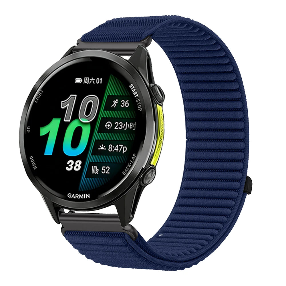 18mm 20mm 22mm Nylon Strap for Garmin Forerunner 970 965 955 570 165 265S/Active 6/5 Breathable Bracelet for Garmin Venu 4/3/3S
