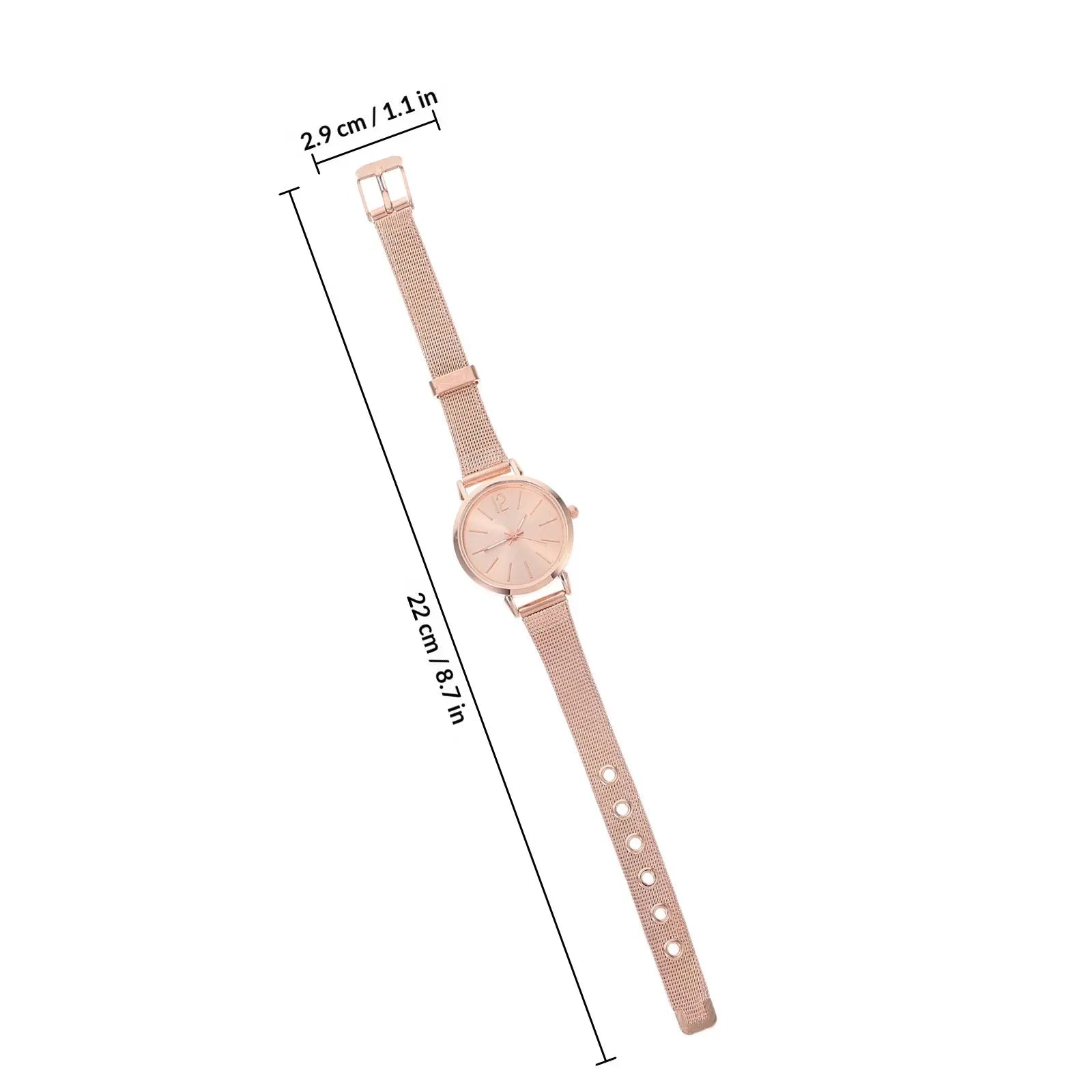 Fashion Women Quartz Watch Alloy Case Golden Mesh Strap Bracelet Wristwatch Classic Gift for Valentine Christmas Mother's