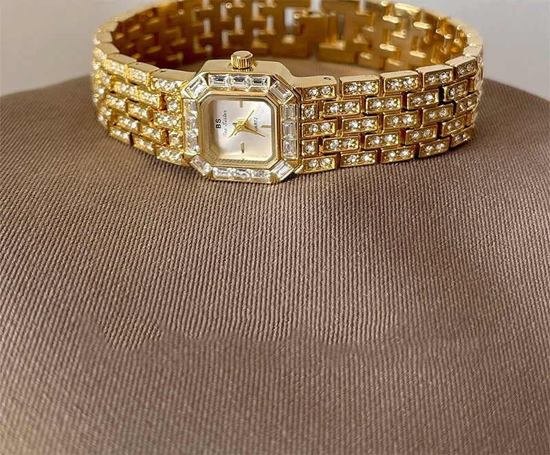 BS Bee Sister Ladies Watches Luxury Diamond Watch Square Bracelet Quartz Wristwatches Fashion Casual Watches Gift Women
