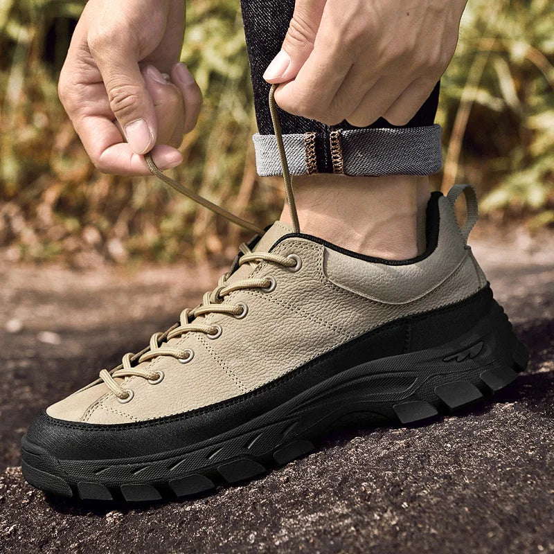 Genuine Leather Mens Sneakers Luxury Handmade Casual Shoes Fashion Designer Outdoor Walking Shoes New Male Skateboard Footwear